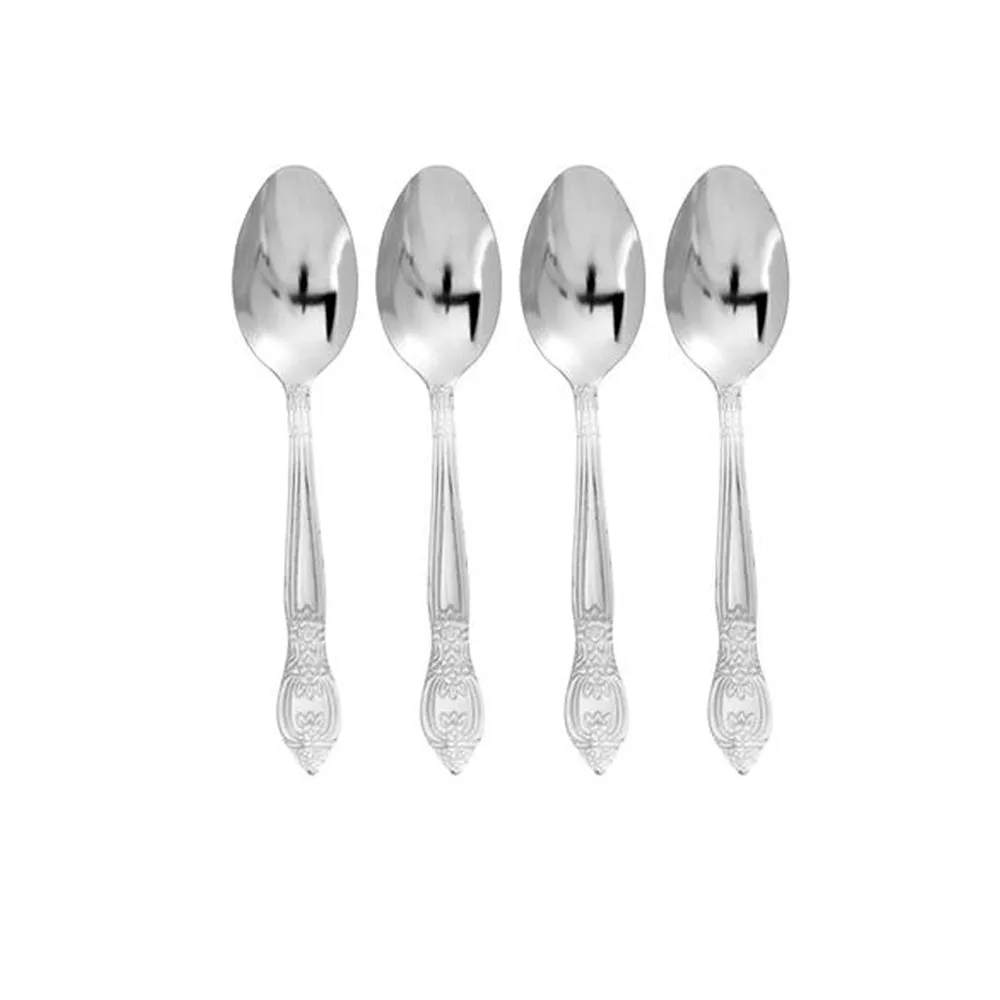 16 Pc Flatware Set Silverware Cutlery Stainless Steel Knife Fork Spoon Teaspoon