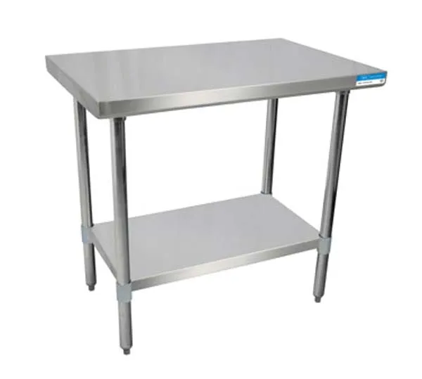 36" X 24" Stainless Steel Top Work Table w/ Stainless  Steel Legs and Shelf