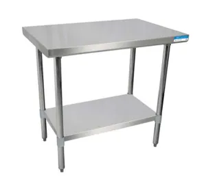 36" X 24" Stainless Steel Top Work Table w/ Stainless  Steel Legs and Shelf