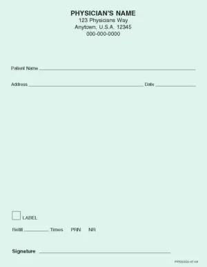 4 1/4" x 5 1/2" Vertical - Standard 24# Bond Paper (100 sheets/pad: 8 pads minimum) - Green