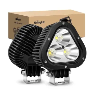 4 Inch 60W Triangle Shape Spot Flood LED Work Lights (Pair)