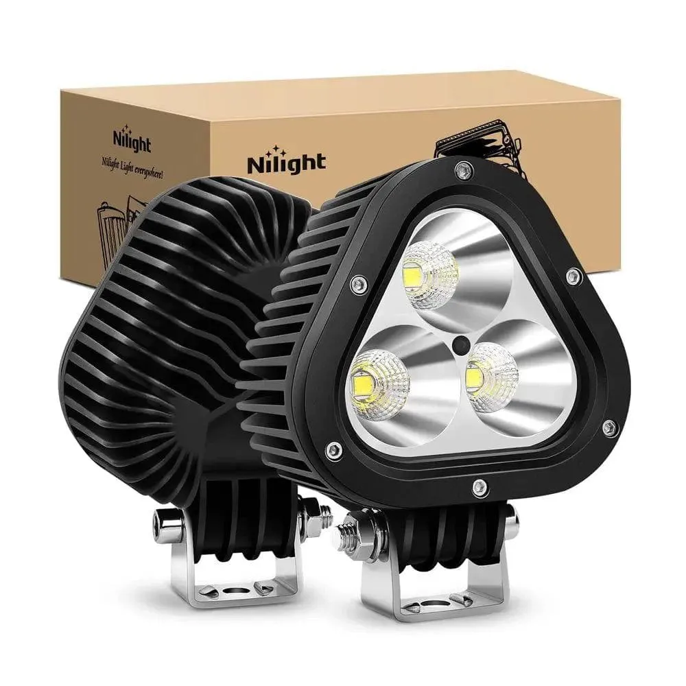 4 Inch 60W Triangle Shape Spot Flood LED Work Lights (Pair)