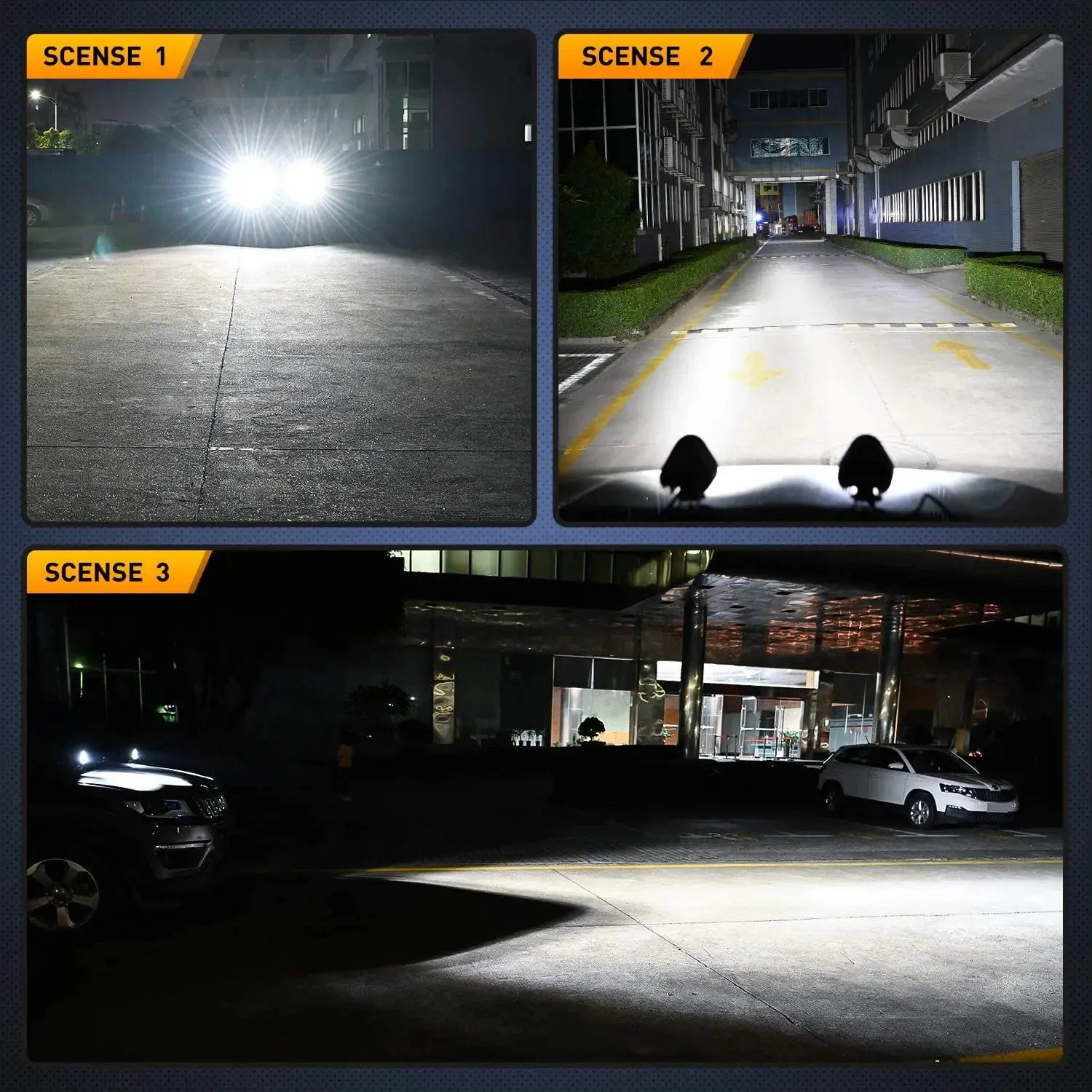 4 Inch 60W Triangle Shape Spot Flood LED Work Lights (Pair)