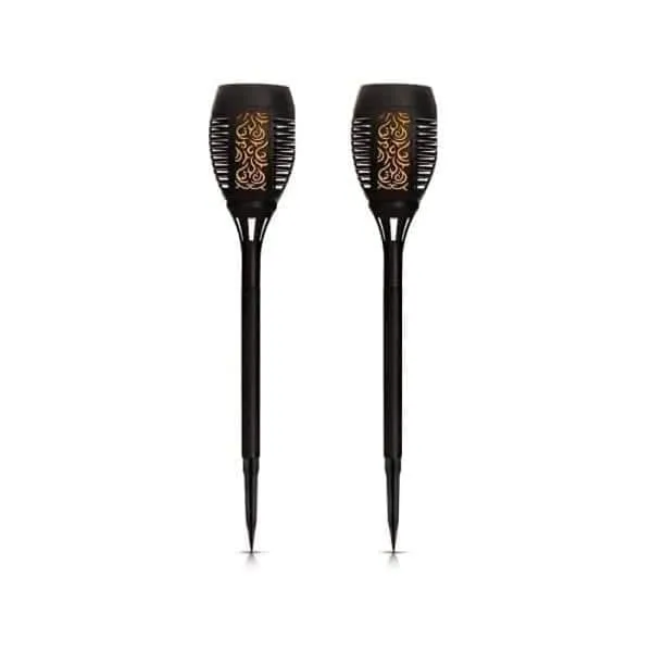 4x Flame Effect Solar Torch Stake Lights