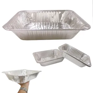 50 Pc Aluminum Foil Lasagna Pan Disposable Loaf Bread Container Baking Tins New