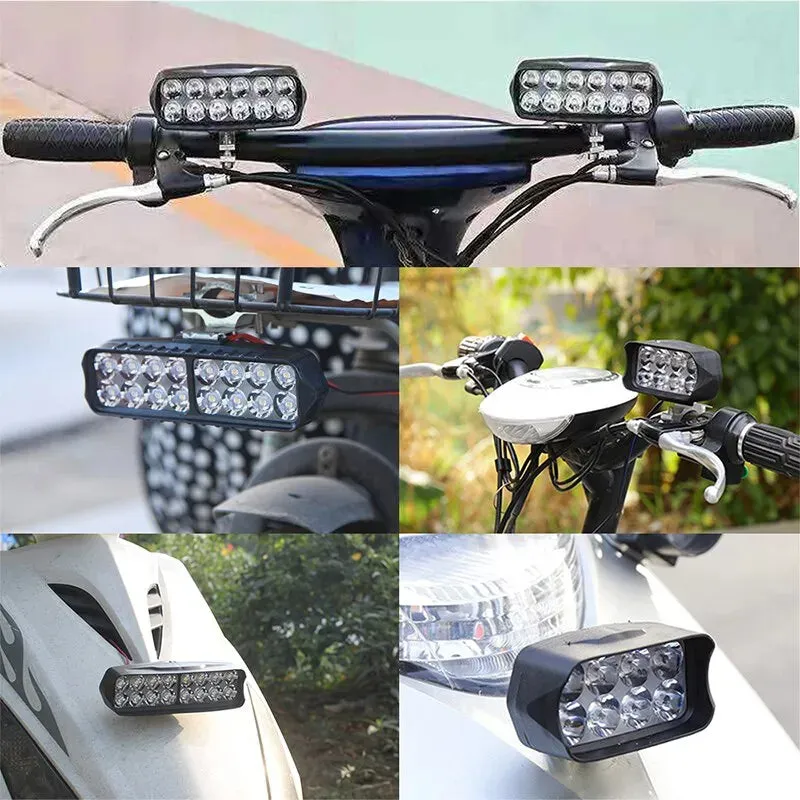 8/12/16 Led Waterproof Driving Auxiliary Headlight Accessories for Motorcycle