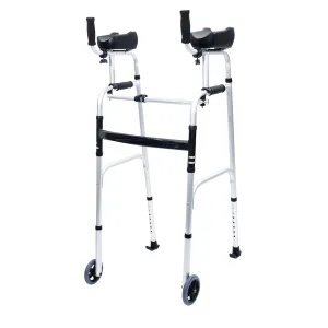 Adjustable Folding Aluminium Rollator Walker with Forearm Supports