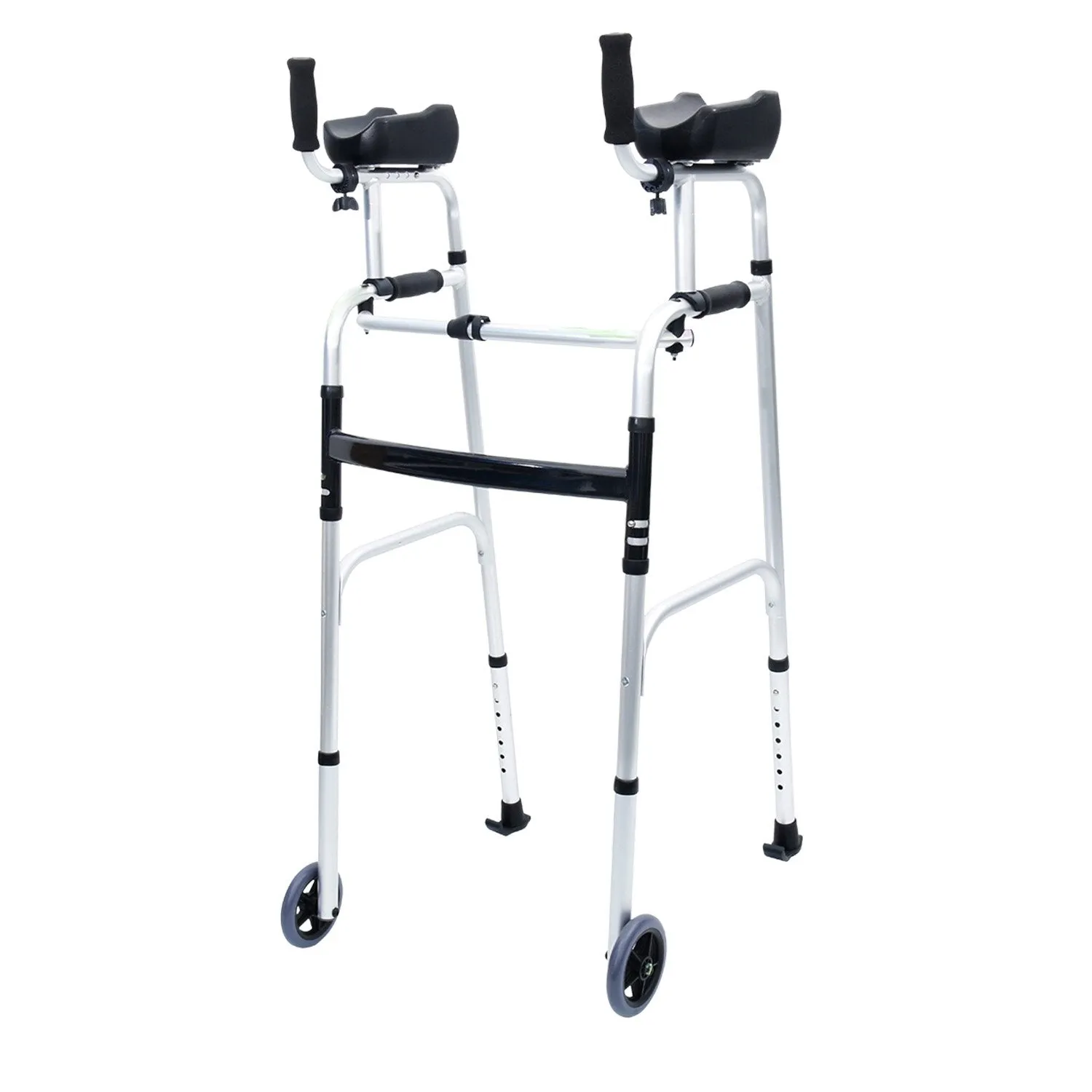 Adjustable Folding Aluminium Rollator Walker with Forearm Supports