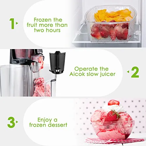 Aicok Juicer Slow Masticating Juicer Extractor, Cold Press Juicer Machine