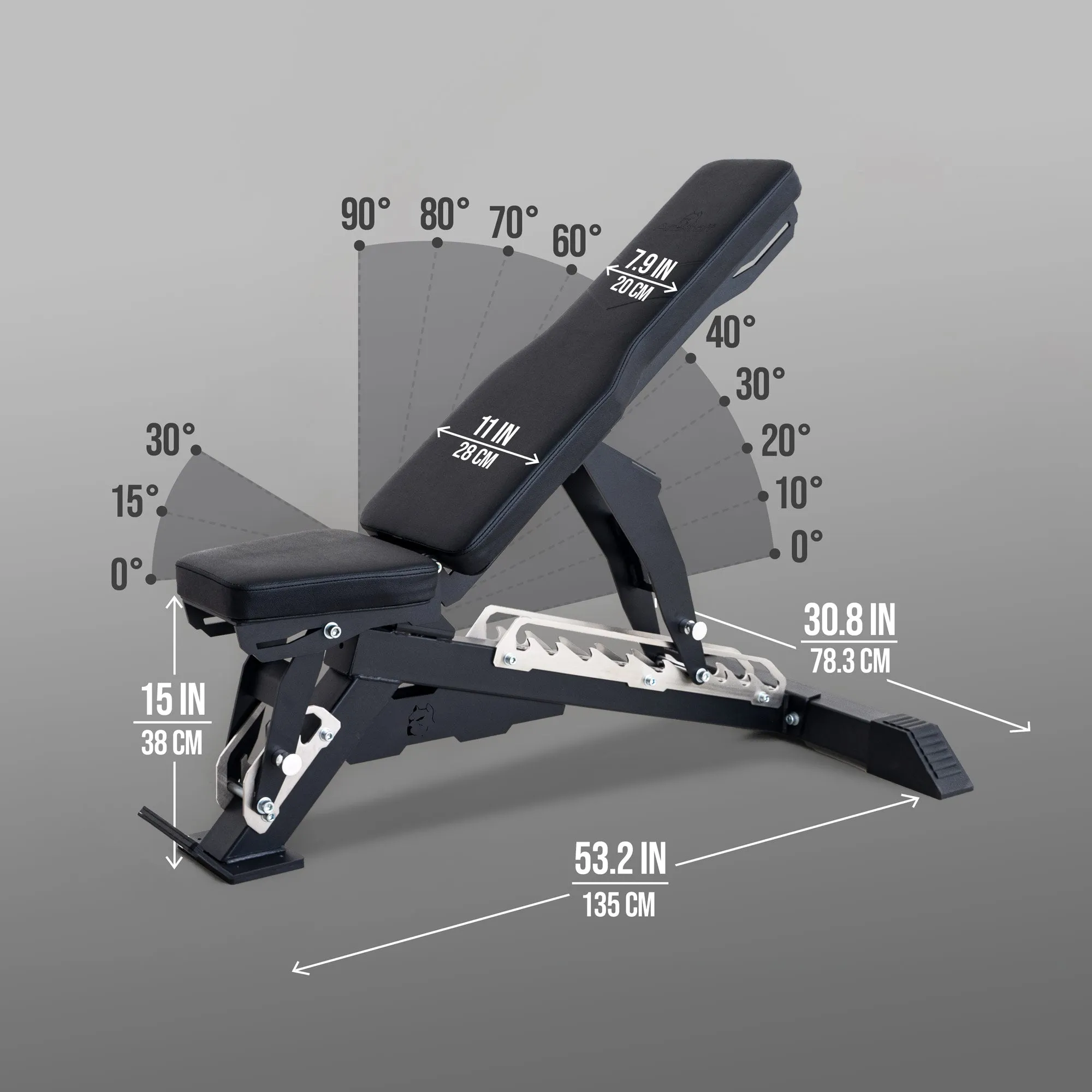 AmStaff AF-3000 Adjustable Bench - Red