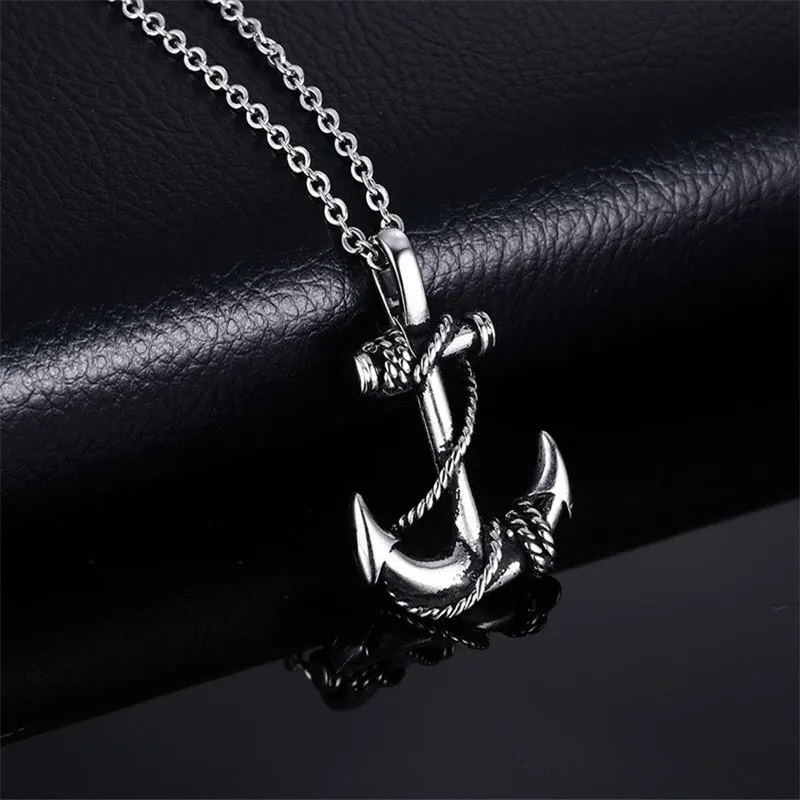 Anchor With Ropes Necklace