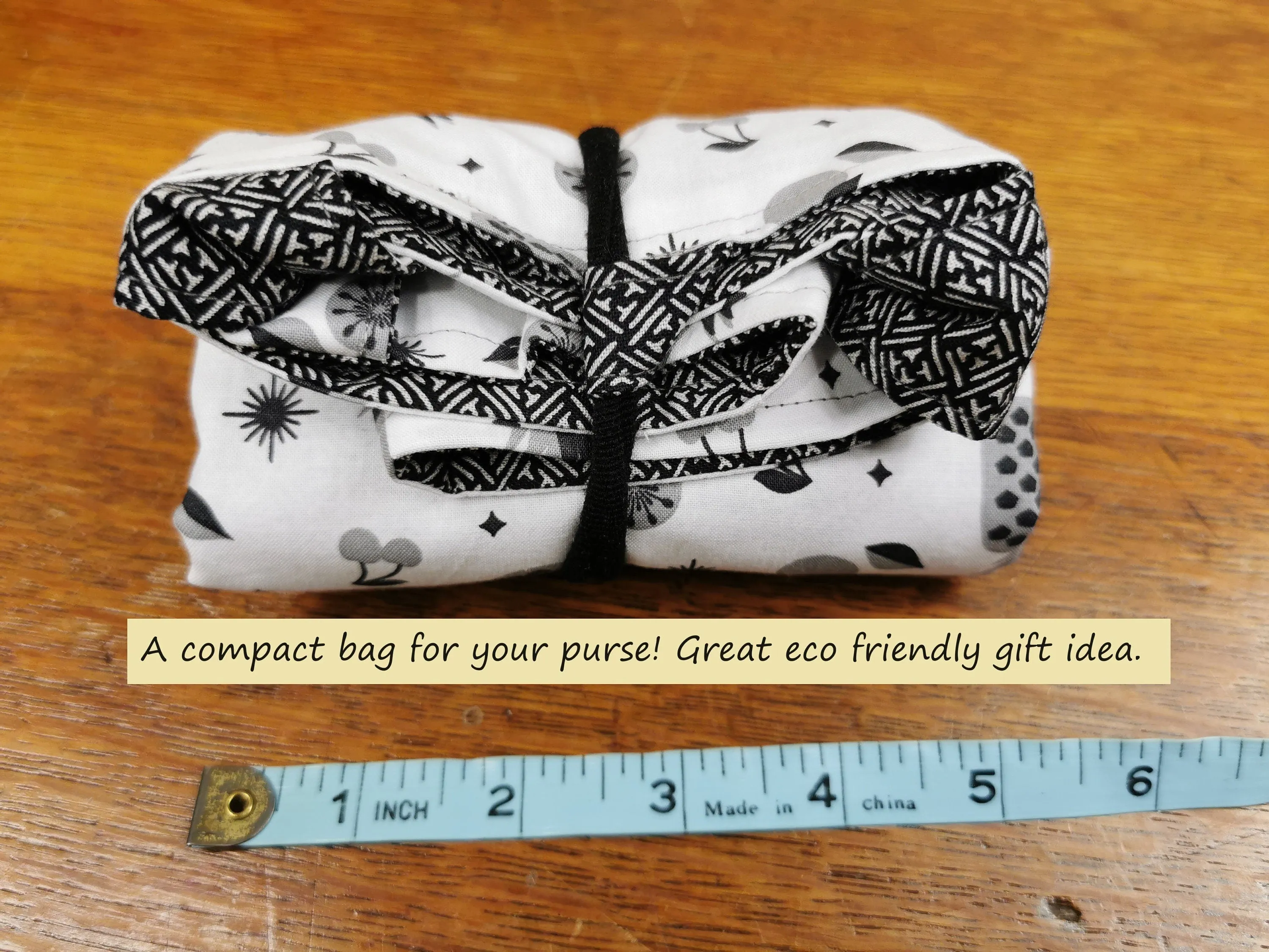 Apple Tote Bag, Reusable, Cotton, Compact Shopping Bag