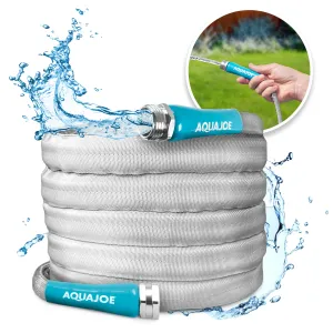 Aqua Joe AJFJH25-58-PRX Xtreme Ultra Flexible Non-Expanding Kink-Resistant FiberJacket Garden Hose | 25-Foot | 5/8-Inch Diameter