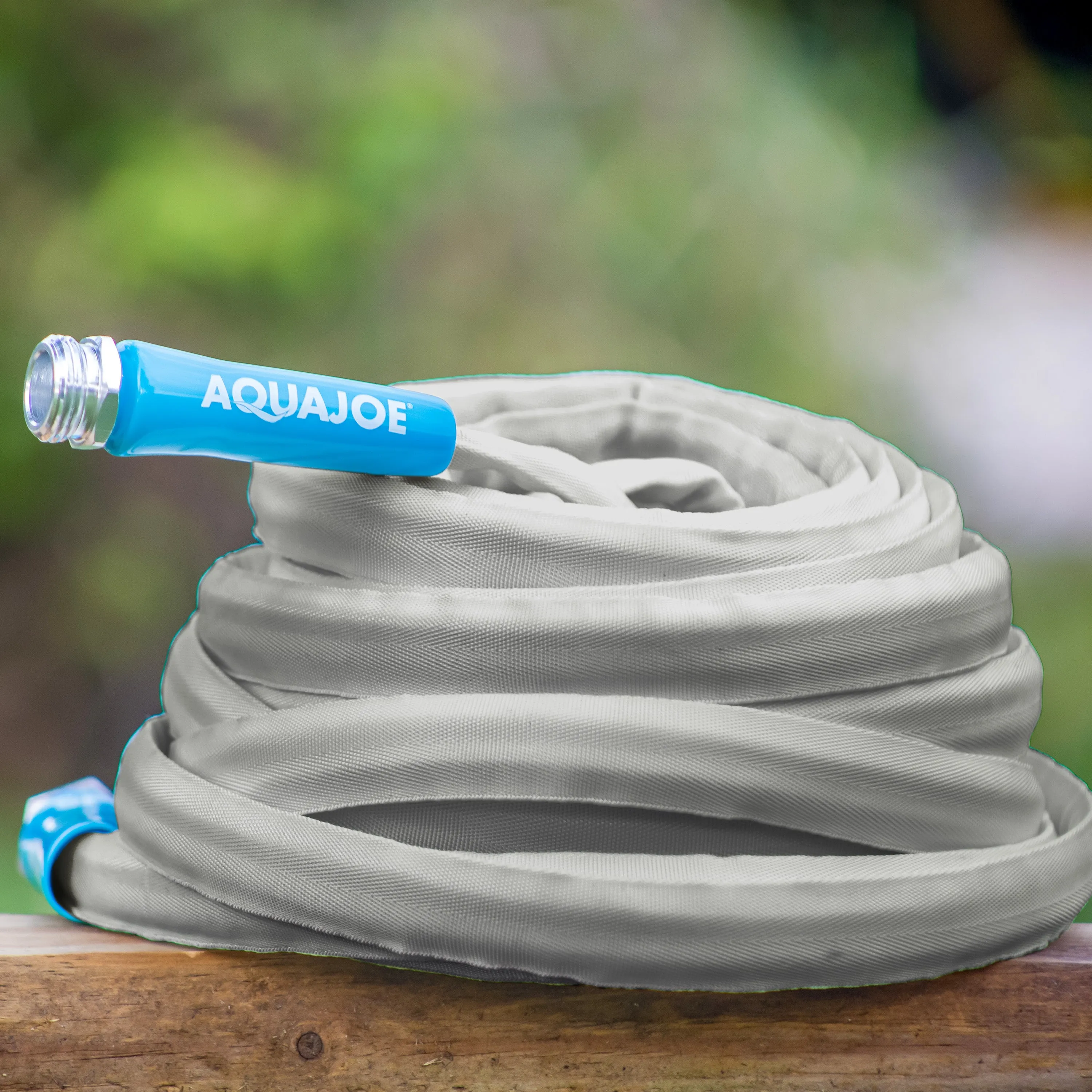 Aqua Joe AJFJH50-PRX Xtreme Fiberjacket Garden Hose | 50 Foot | Metal Fittings