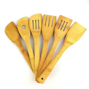 Bamboo Utensil Set 6 PCS Kitchen-مجموعة أدوات مطبخ