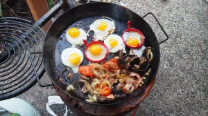 Camping Fire Pit & ACK Cooking Set Up