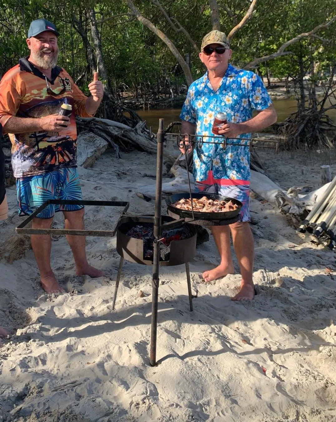 Camping Fire Pit & ACK Cooking Set Up