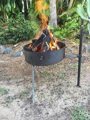 Camping Fire Pit & ACK Cooking Set Up