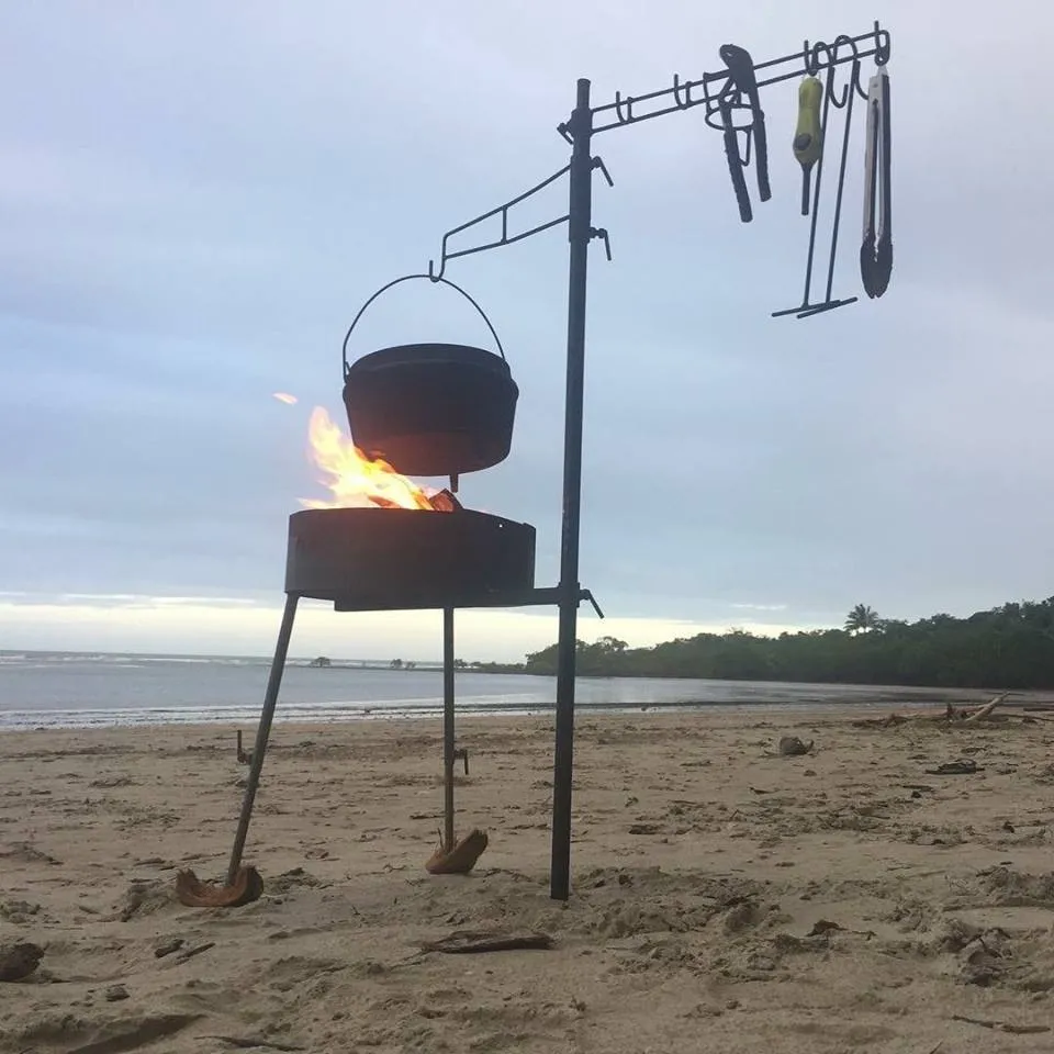 Camping Fire Pit & ACK Cooking Set Up