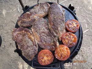 Camping Fire Pit & ACK Cooking Set Up