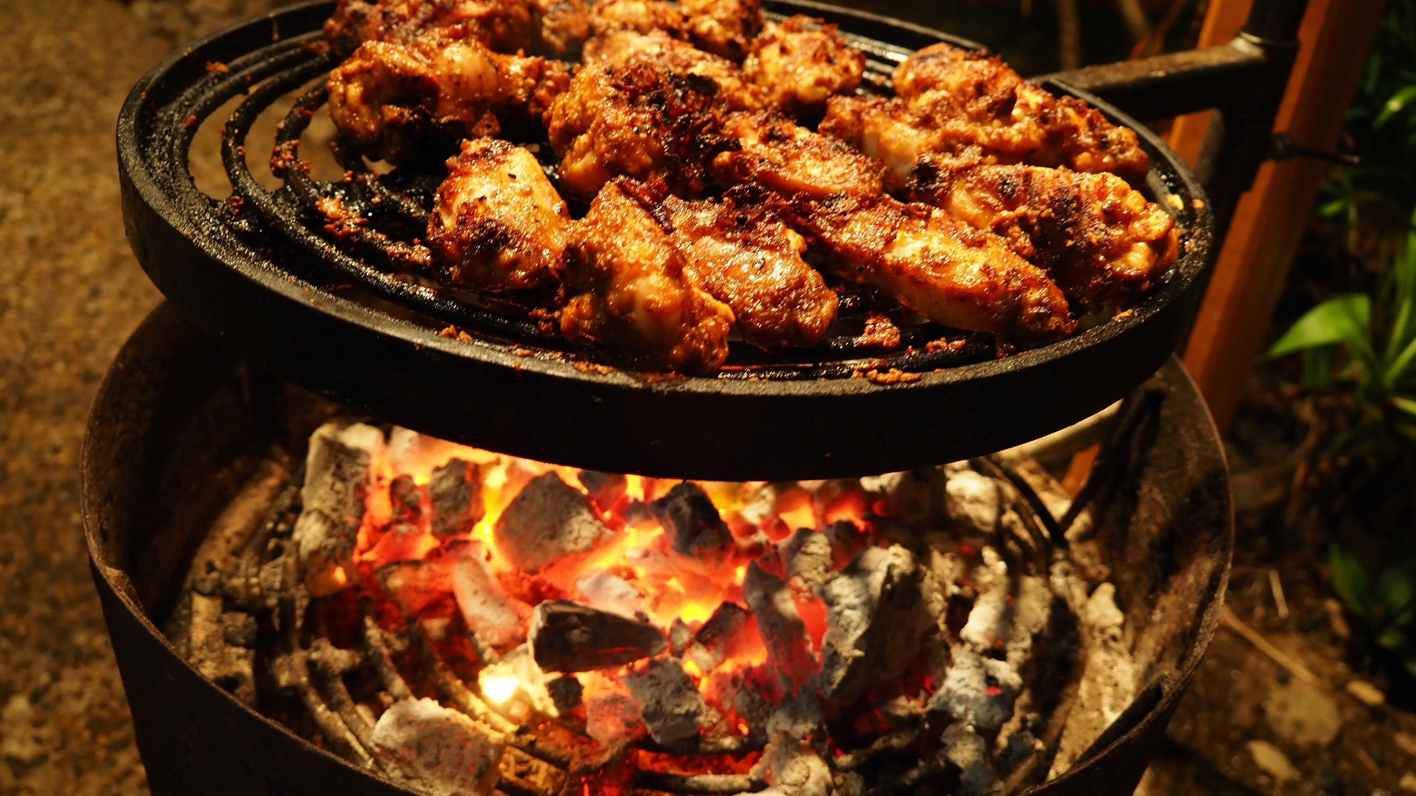 Camping Fire Pit & ACK Cooking Set Up