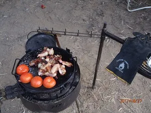 Camping Fire Pit & ACK Cooking Set Up