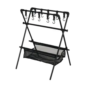 Camping Multifunction Foldable Storage Hanging Rack With Hooks