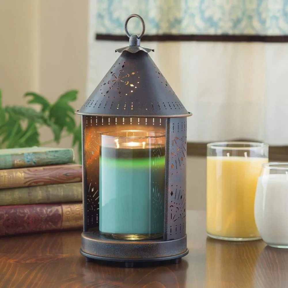 Candle Warmers Tin Punched Candle Warmer Primitive Tin Lantern Lamps
