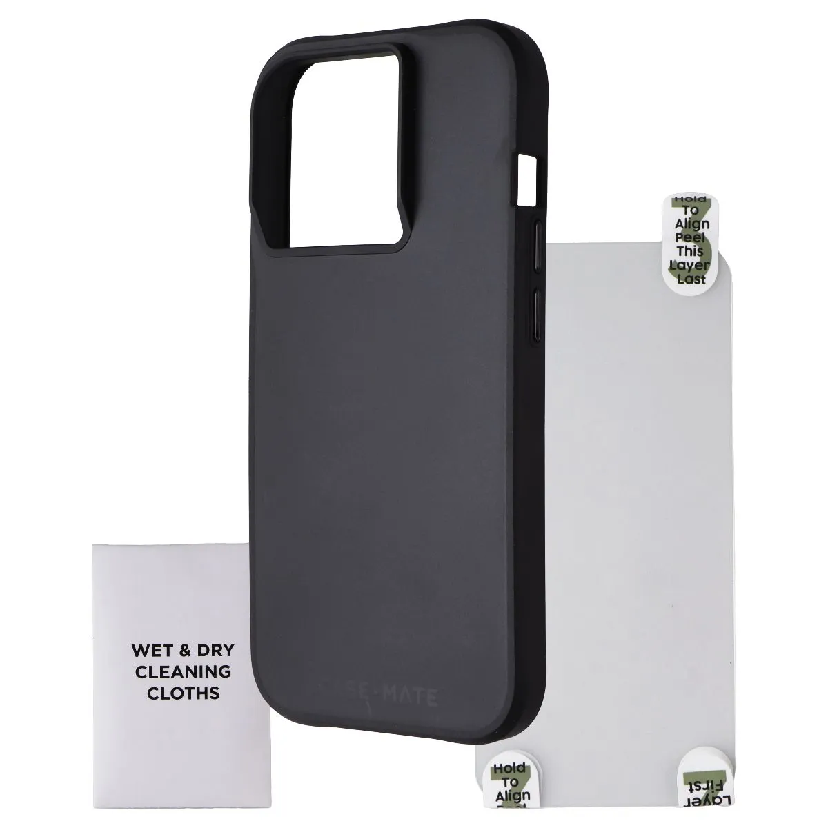 Case-Mate Tough Case   Glass Screen Protector for Apple iPhone 15 Pro - Black