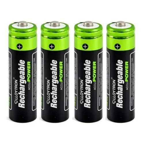 Compact Portable Plug In Battery Charger  8 AAA & AA Nimh Rechargeable Batteries