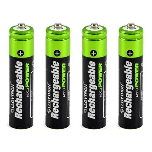 Compact Portable Plug In Battery Charger  8 AAA & AA Nimh Rechargeable Batteries