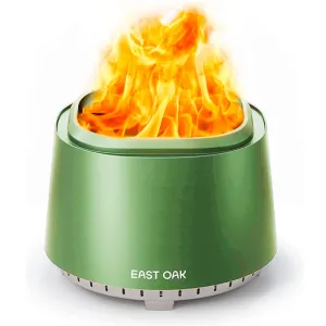 EAST OAK 21'' Smokeless Fire Pit: Stainless Steel, Portable, Green