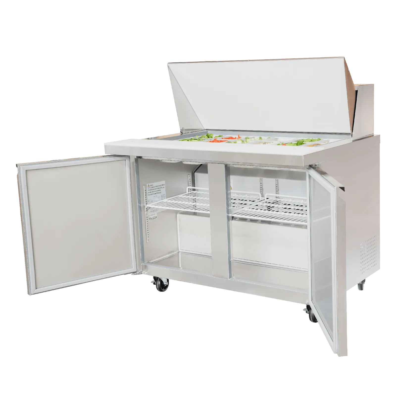 ESPM-48-18-HC Enhanced 48" Refrigerated Sandwich/Salad Prep Unit, Mega Top