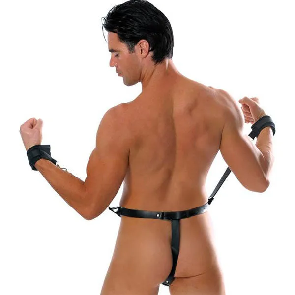 FETISH FANTASY JOCKSTRAP WITH WRIST RESTRAINTS