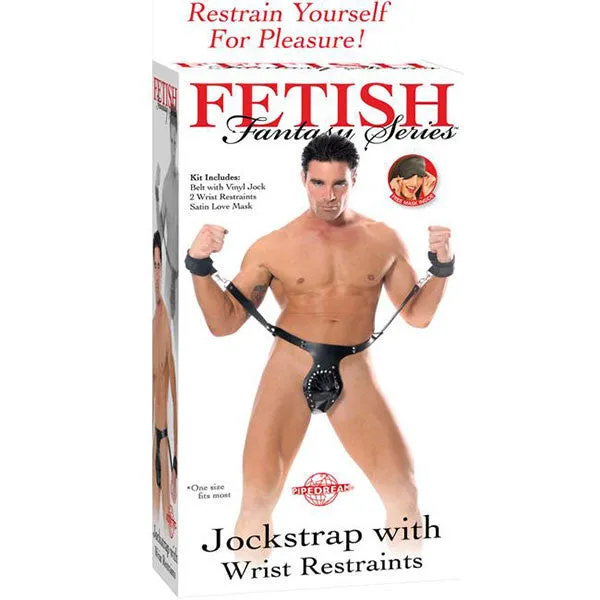 FETISH FANTASY JOCKSTRAP WITH WRIST RESTRAINTS