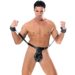 FETISH FANTASY JOCKSTRAP WITH WRIST RESTRAINTS