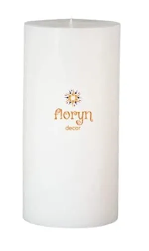Floryn Decor Smokeless, Dripless & Long Burning Unscented Pillar Candles (3 by 12 inch)