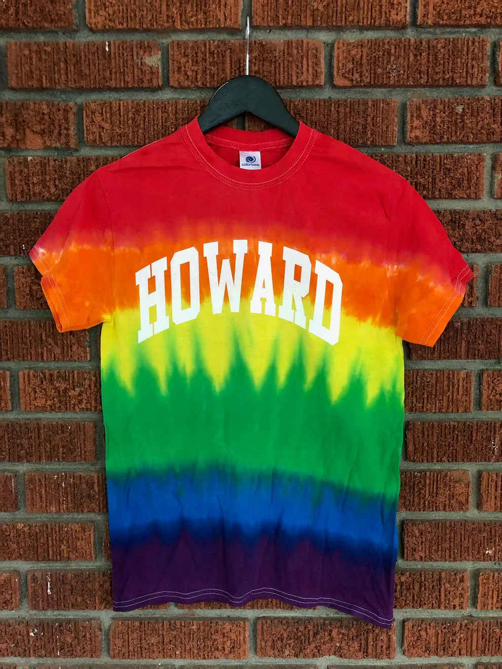 Handmade Howard Pride Ombre Rainbow Short Sleeve Crew Fringe or Spider Web Back Design Summer T-Shirt