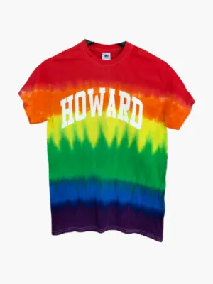 Handmade Howard Pride Ombre Rainbow Short Sleeve Crew Fringe or Spider Web Back Design Summer T-Shirt