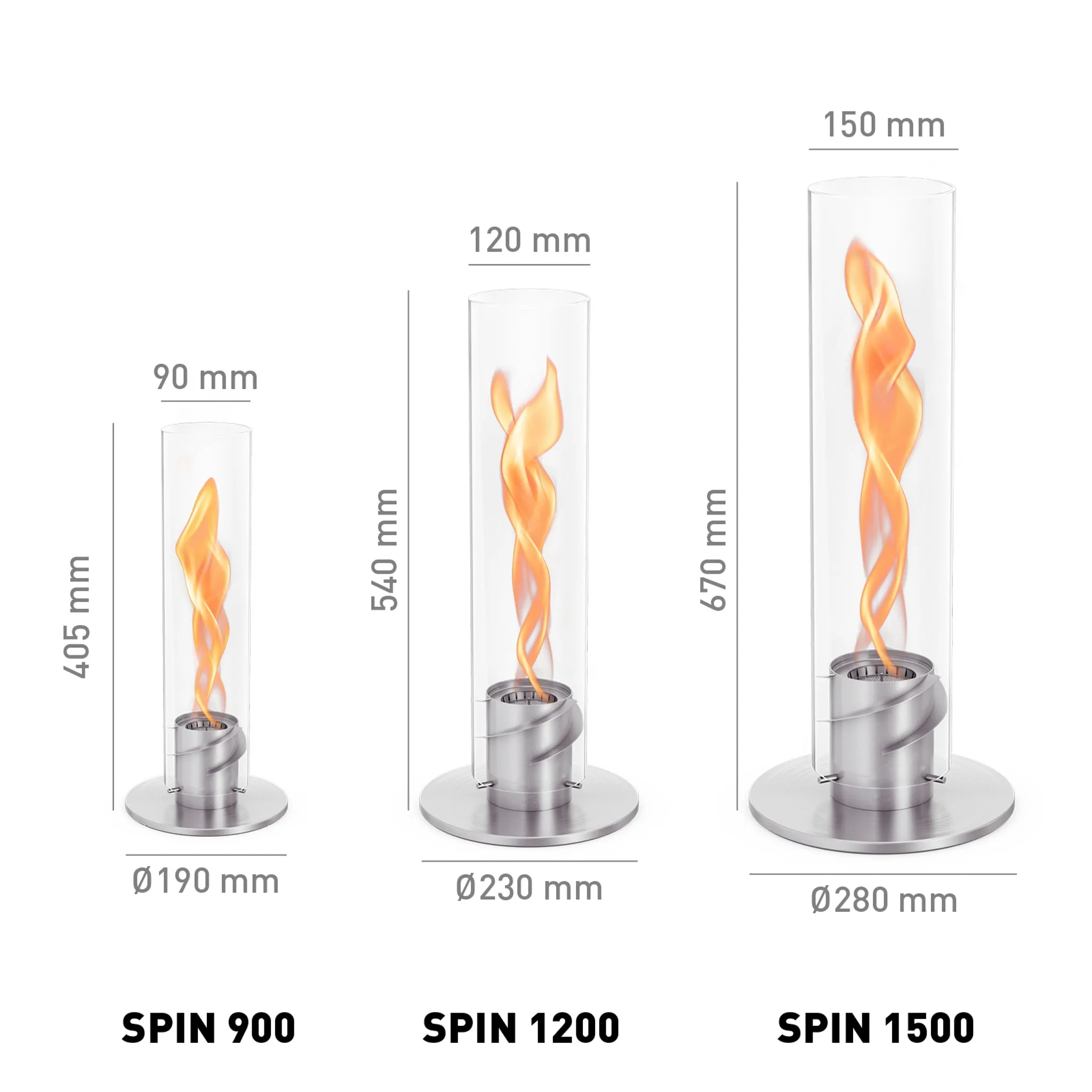 Höfats SPIN 900 Tabletop Fireplace Gold