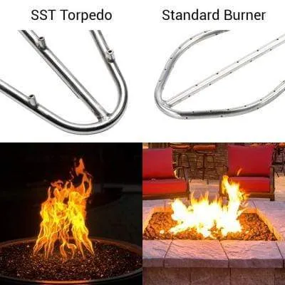 HPC Fire 25" Round Bowl Fire Pit Insert Kit TOR-PENTA25FPK-NG