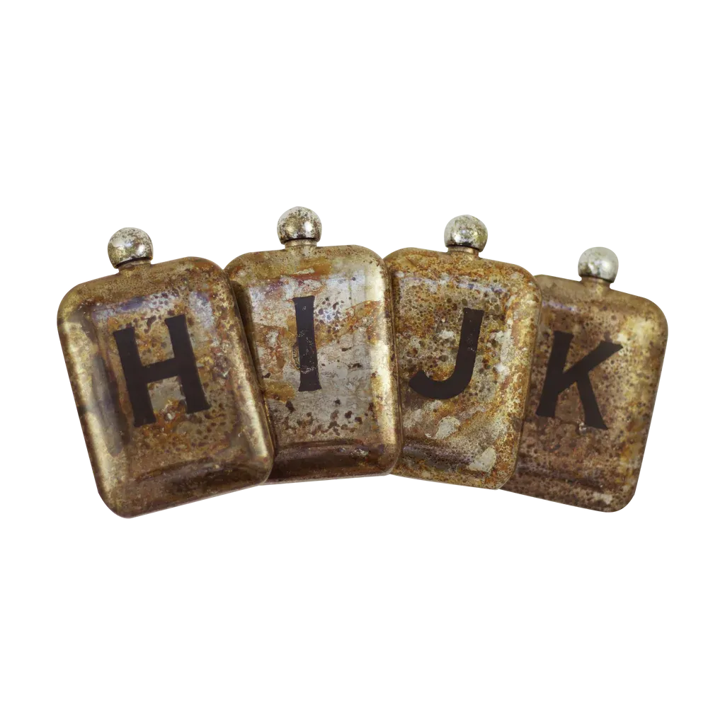 Initial Whiskey Flask