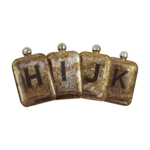 Initial Whiskey Flask