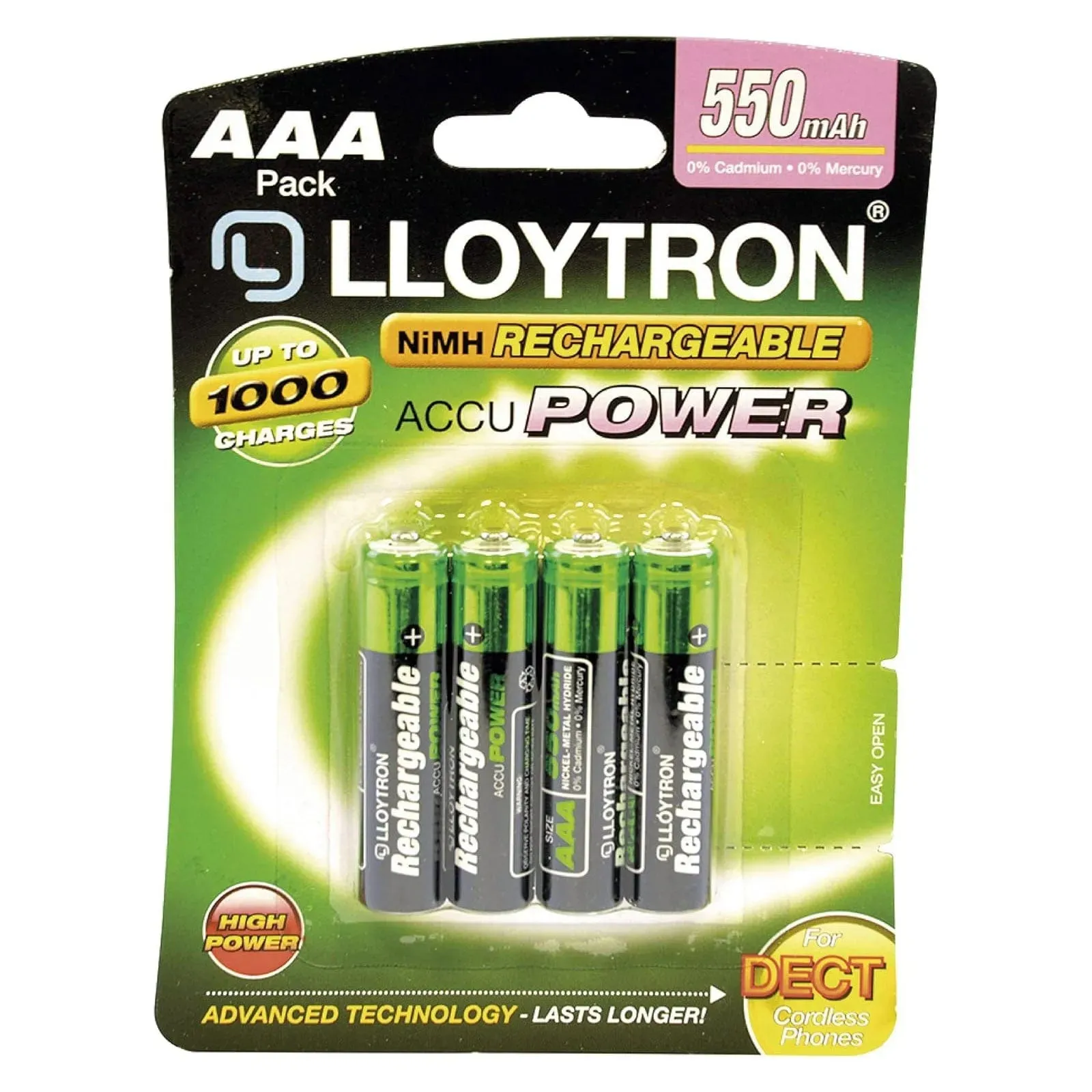 Intelligent Battery Charger with LCD Display | Includes 8 AA & AAA NiMh Rechargeable Batteries