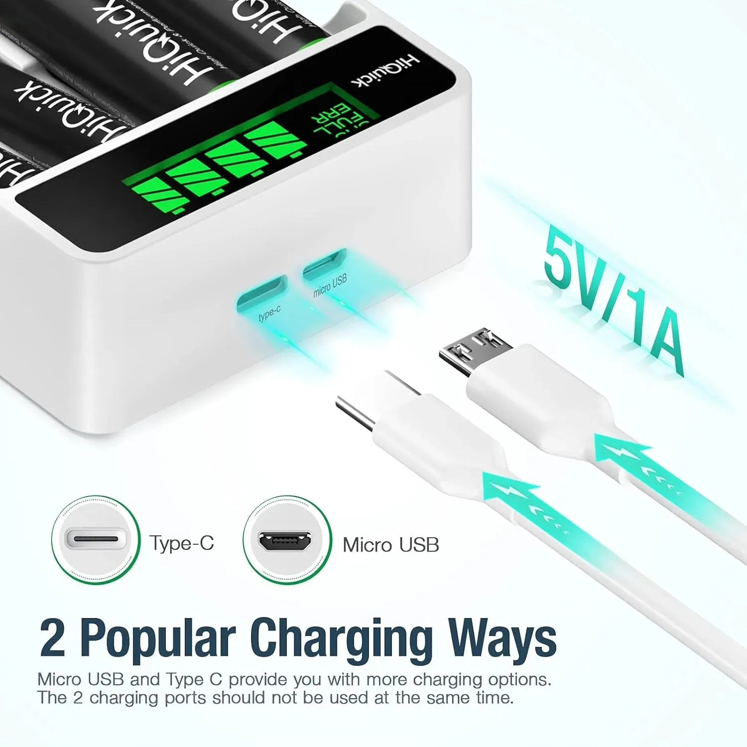 Intelligent LCD Fast Battery Charger   8 Rechargeable AA & AAA Batteries