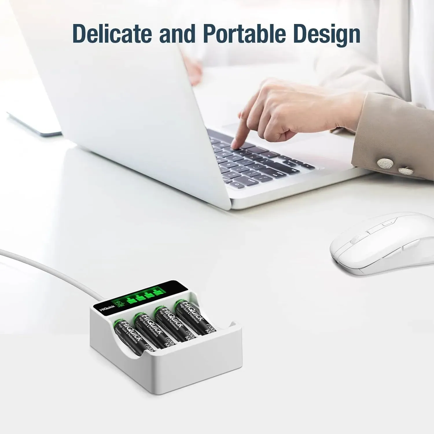 Intelligent LCD Fast Battery Charger   8 Rechargeable AA & AAA Batteries