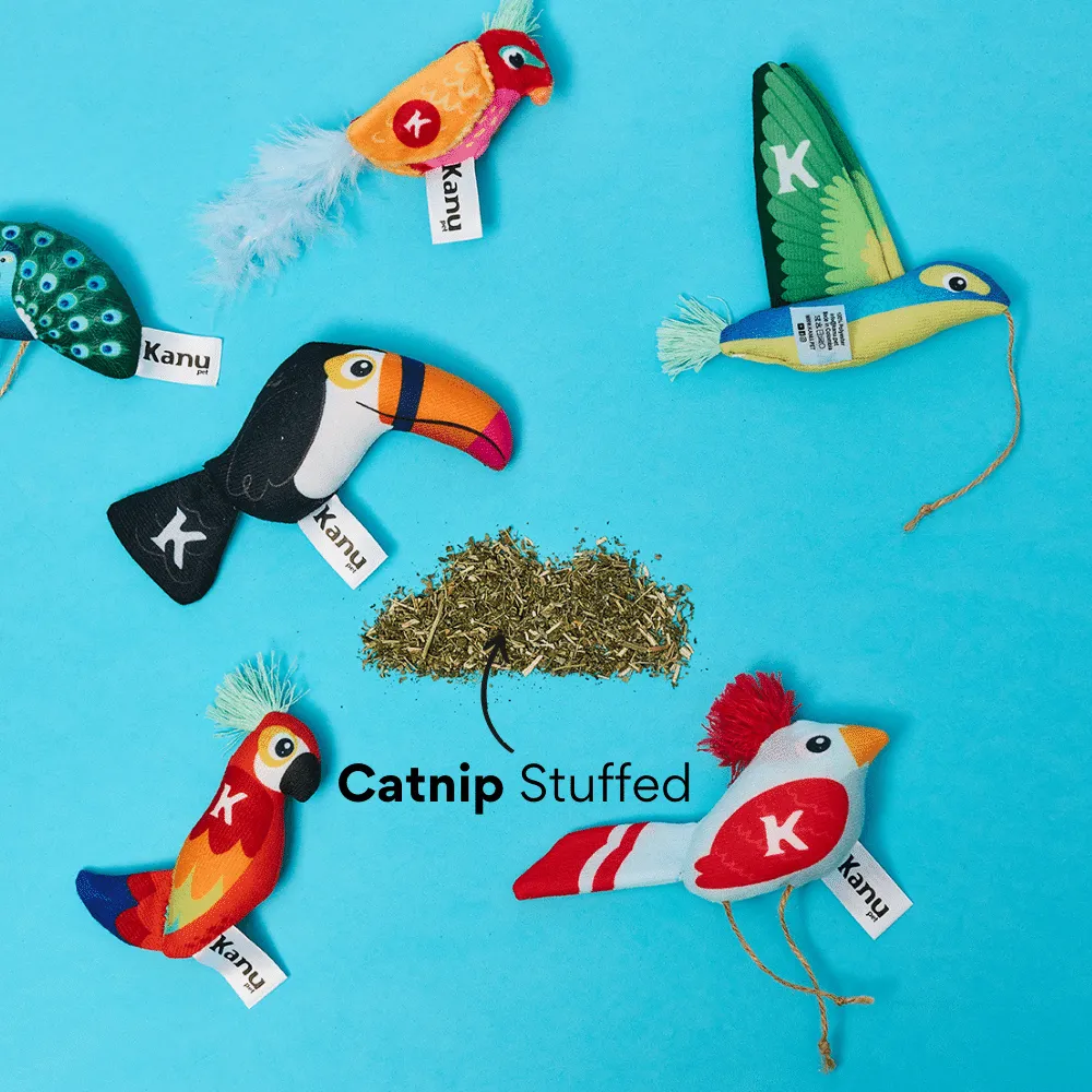 Kanu Pet Red Parrot Plush Cat Toy