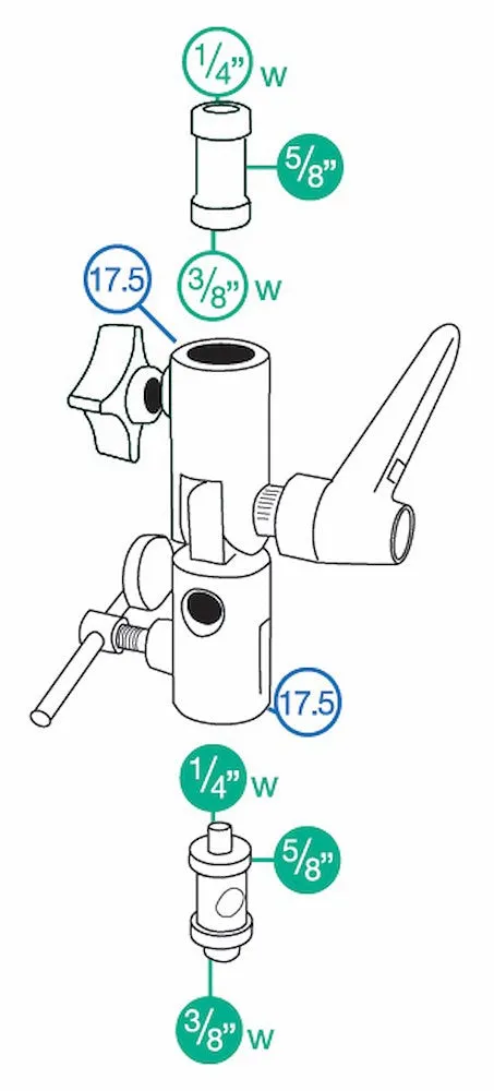 Manfrotto Lite-Tite Swivel Aluminium Umbrella Adapter