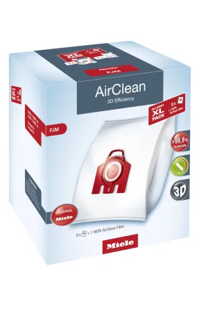 Miele Allergy XL Pack FJM (8 Bags, HA50 HEPA Filter)