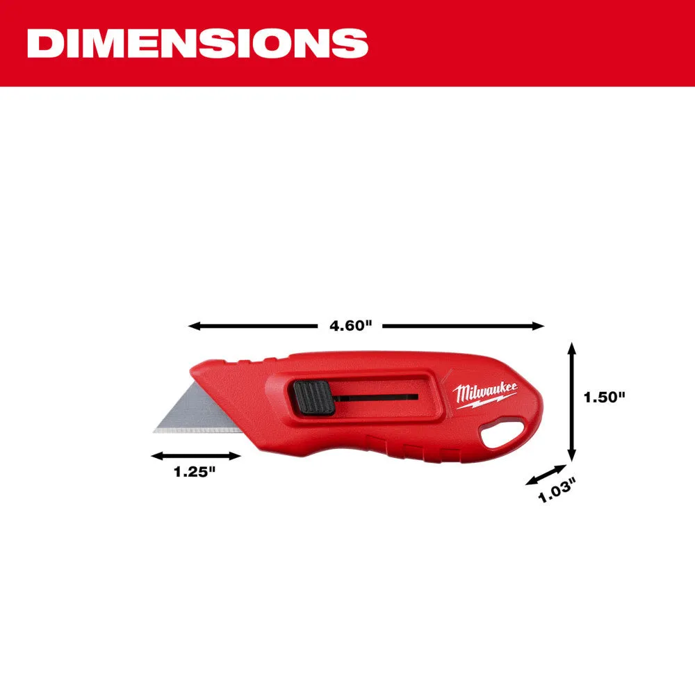 Milwaukee 48-22-1516 Compact Side Slide Utility Knife with Durable Blade and Ergonomic Handle for Precision Cutting